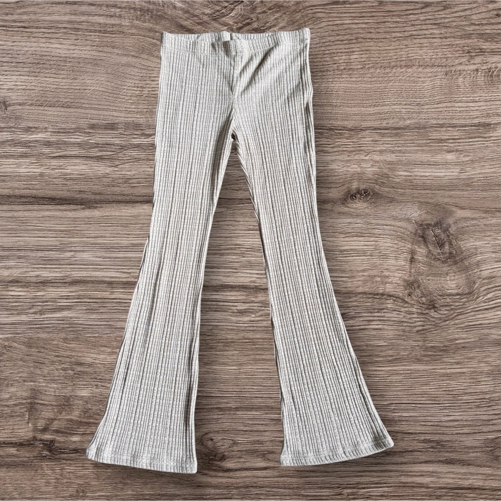 Urban Outfitters Rosie Ribbed Flare Pants Cream Womens Size XL - Picture 2 of 9